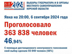 Явка на выборах губернатора Курской области достигла почти 47%