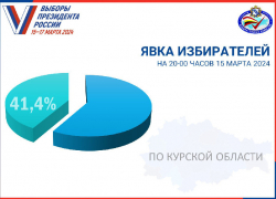 В Курской области явка избирателей на выборах президента 15 марта превысила 41%