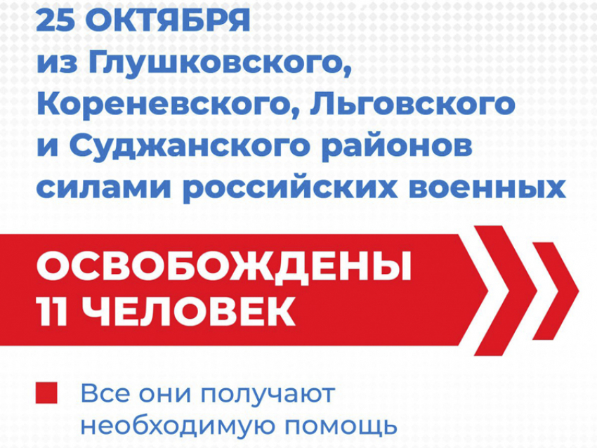 Российские военные эвакуировали 11 жителей Курской области