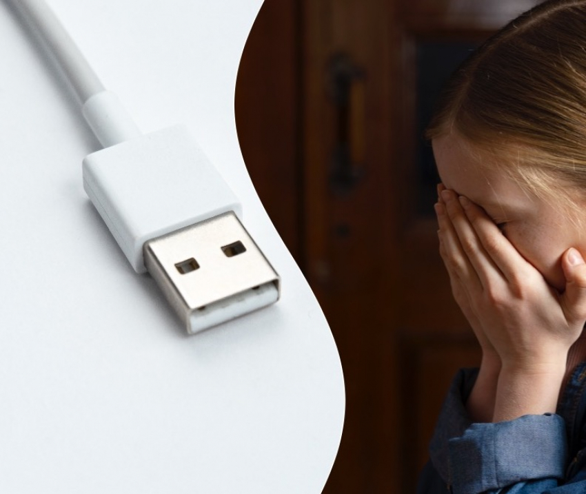 В Курской области папаша избил малолетнюю дочь USB-кабелем
